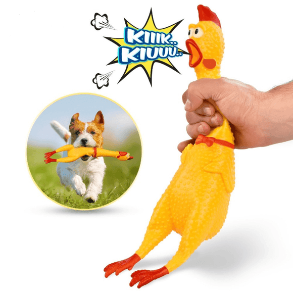 Screaming Squeeze Squeaky  Funny Sound Chicken Dog Toy