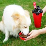 HappyLife Dog Lover - Dog Water Bottle, Food Container & 2 Feeder Cup Bowl, Complete Outdoor 4-in-1 Package